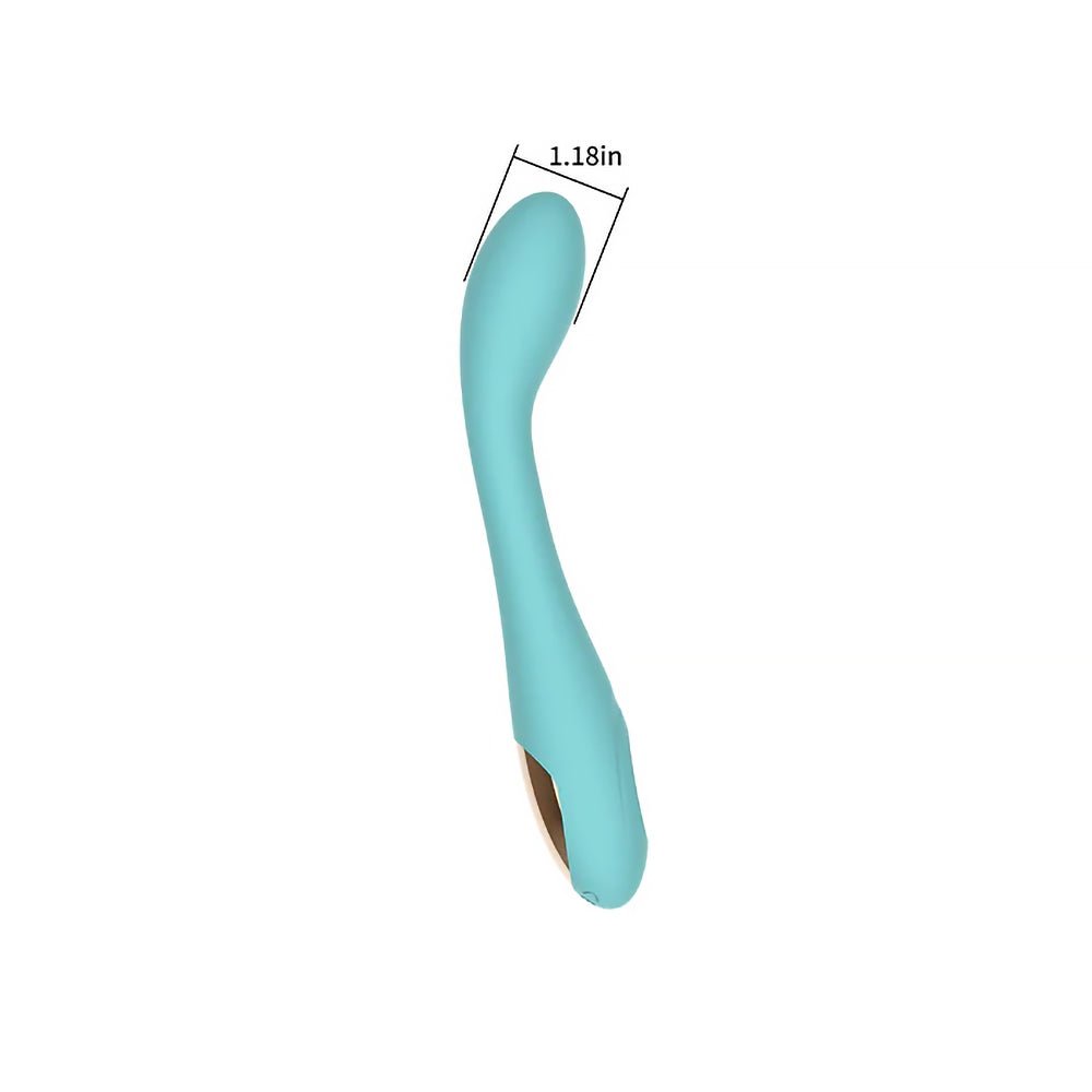 Spectrum Essentials Rechargeable Silicone G-Spot Vibrator Blue - Image 6