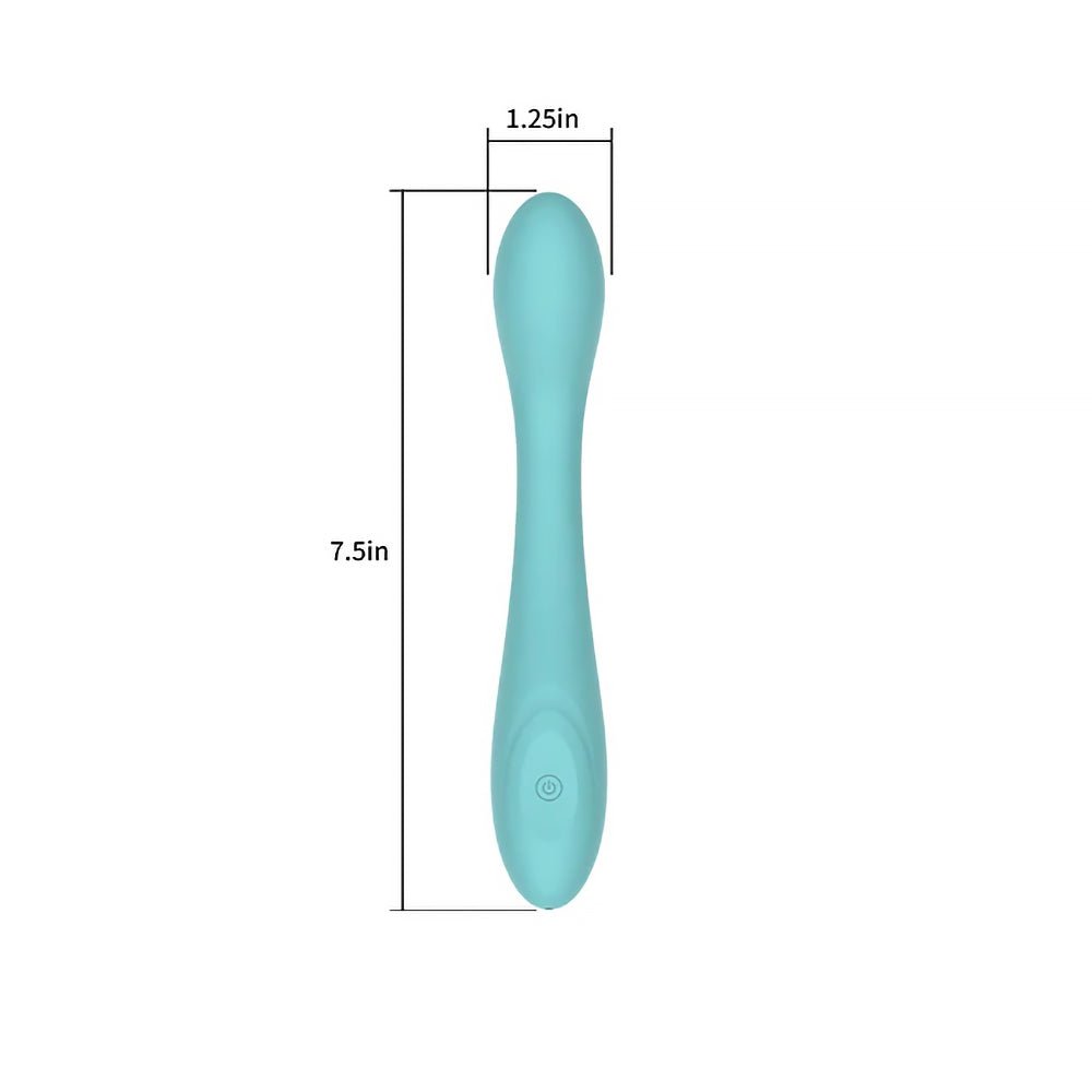 Spectrum Essentials Rechargeable Silicone G-Spot Vibrator Blue - Image 7