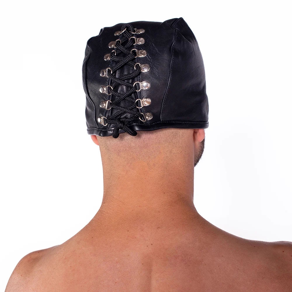 Prowler RED Leather Executioners Hood - Image 5