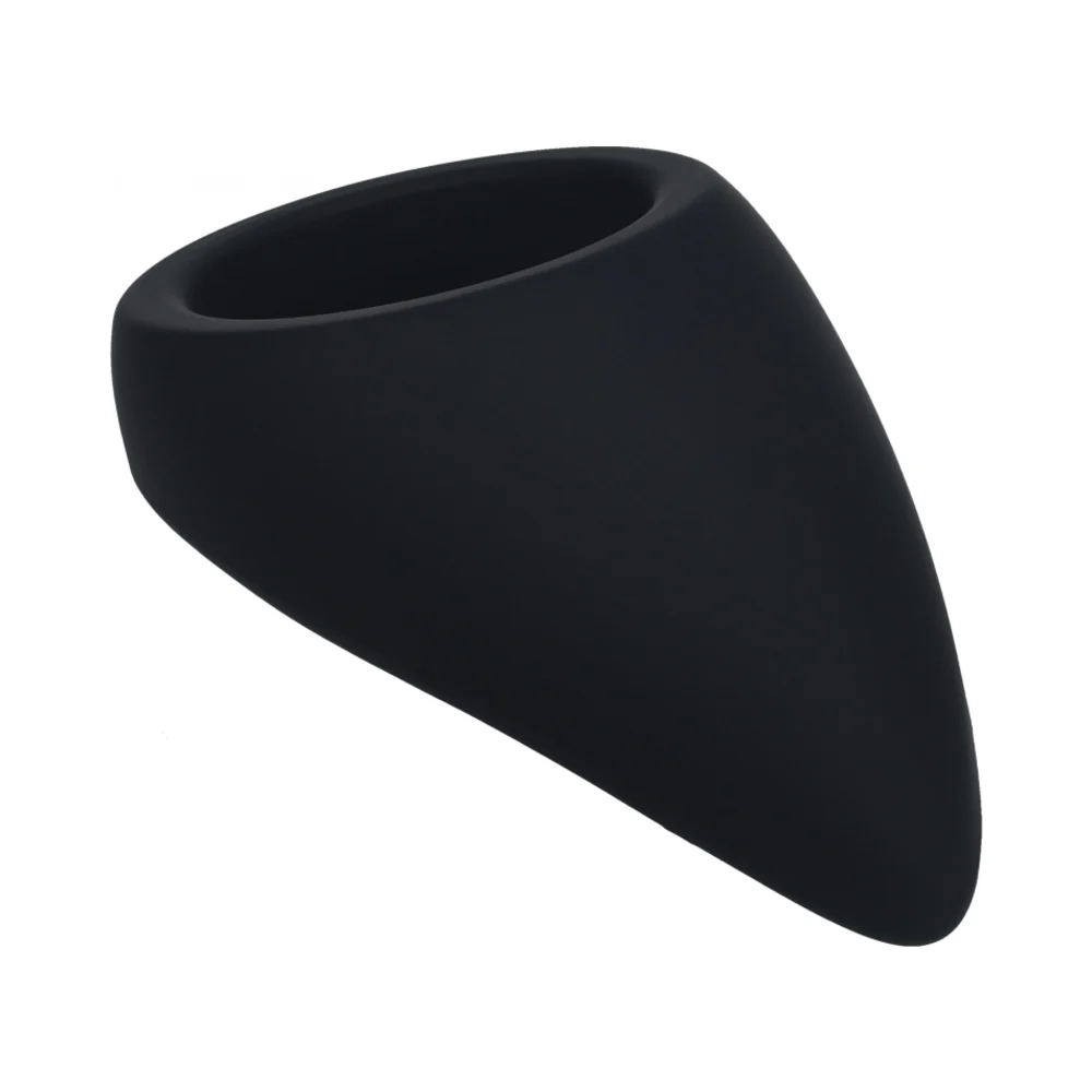 LEVELZ Teardrop Silicone Cock Ring Black - Image 2
