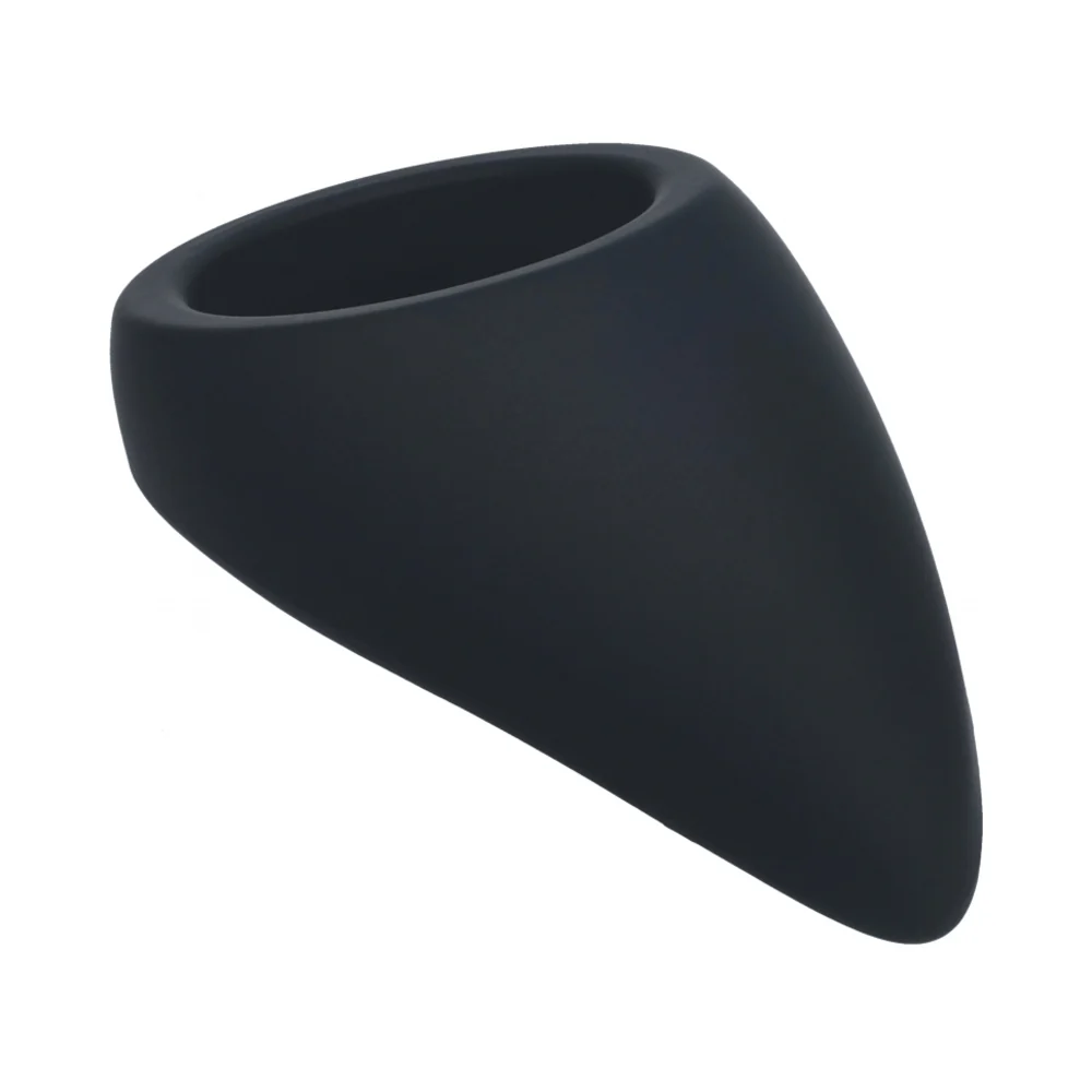 LEVELZ Teardrop Silicone Cock Ring Black - Image 3