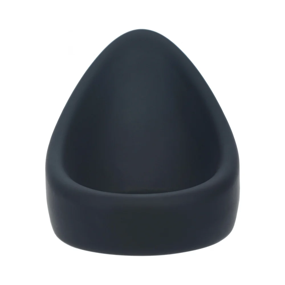 LEVELZ Teardrop Silicone Cock Ring Black - Image 4