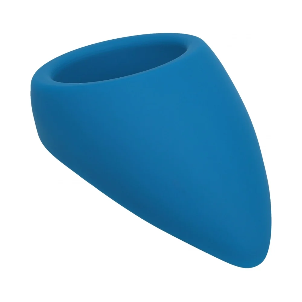 LEVELZ Teardrop Silicone Cock Ring Teal - Image 2