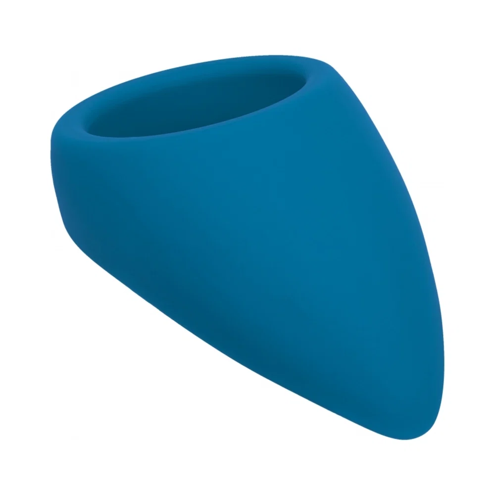 LEVELZ Teardrop Silicone Cock Ring Teal - Image 3