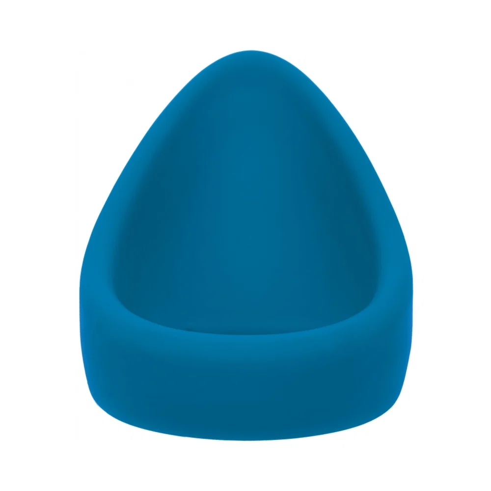 LEVELZ Teardrop Silicone Cock Ring Teal - Image 4