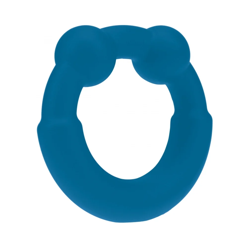 LEVELZ Metal & Silicone Cock Ring Teal - Image 2