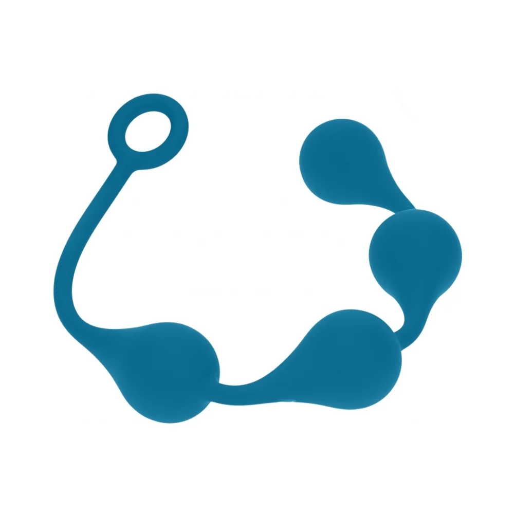 LEVELZ Waterdrop Silicone Anal Balls Large 40 mm Teal - Image 2