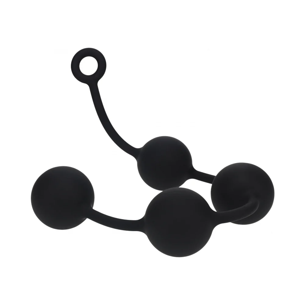 LEVELZ Round Silicone Anal Balls XXLarge 60 mm Black - Image 2