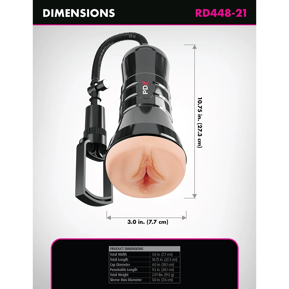 PDX Extreme Wet Pussies Super Sucker XXL Stroker Light - Image 6