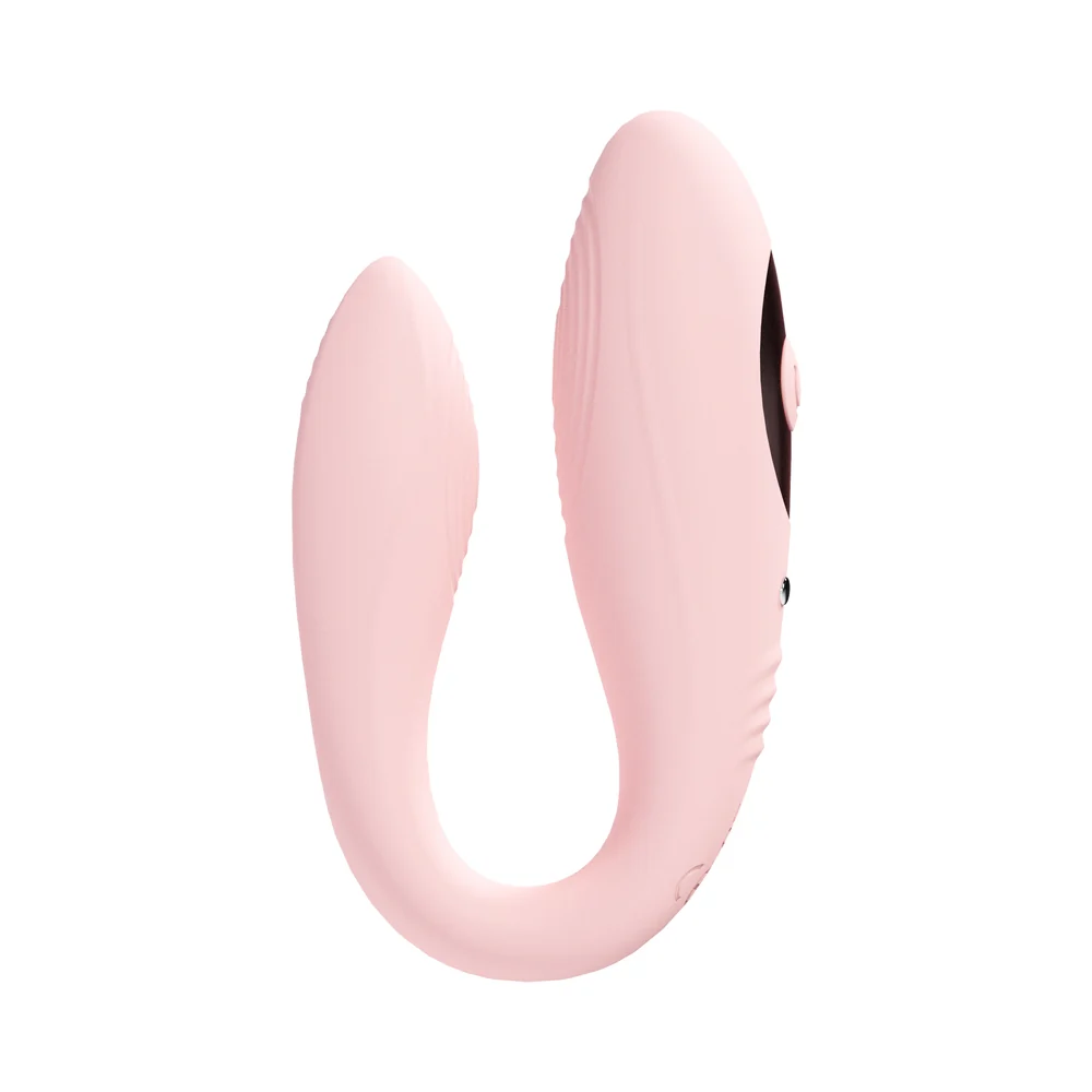 Loveline Charme Rechargeable Silicone Dual Motor Vibrator Pink - Image 3