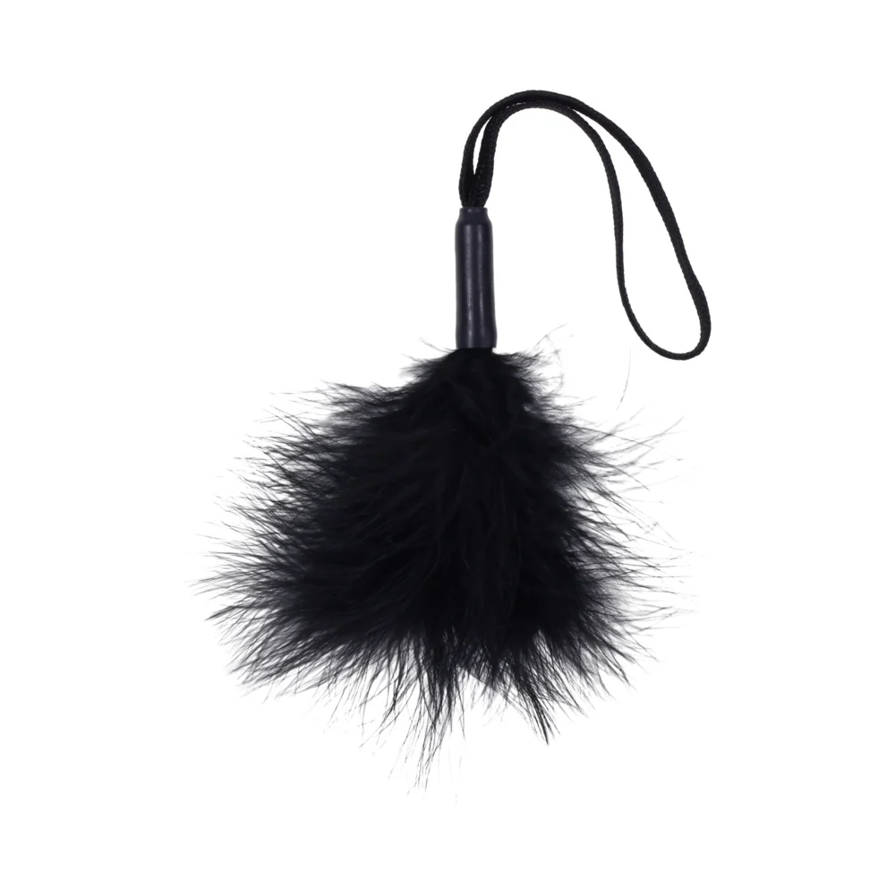 Sportsheets Sex & Mischief Peaches ''n CreaMe Wrist Feather Tickler Black - Image 3