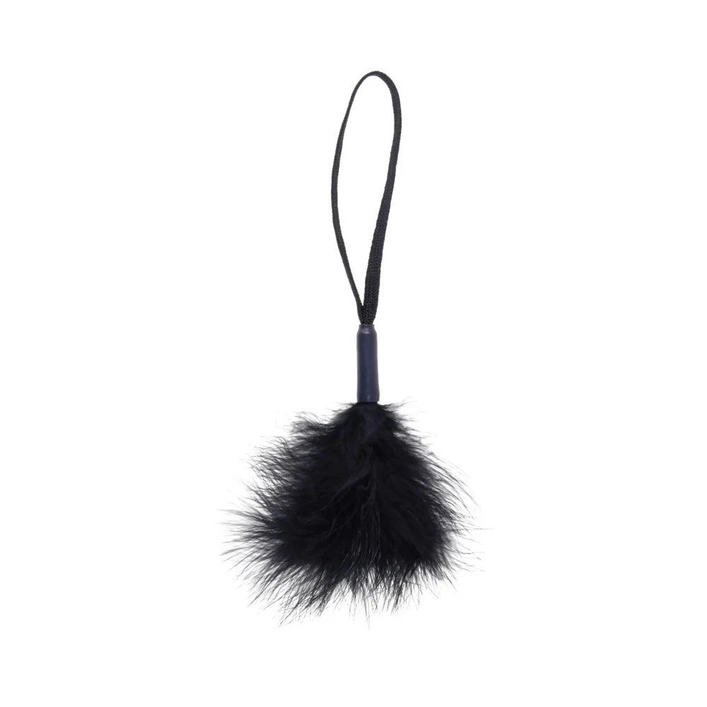 Sportsheets Sex & Mischief Peaches ''n CreaMe Wrist Feather Tickler Black - Image 4