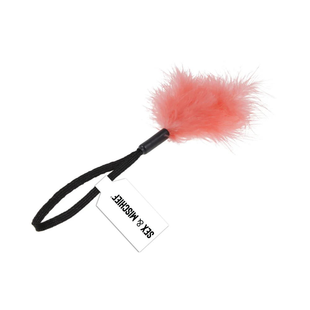 Sportsheets Sex & Mischief Peaches ''n CreaMe Wrist Feather Tickler Peach - Image 2