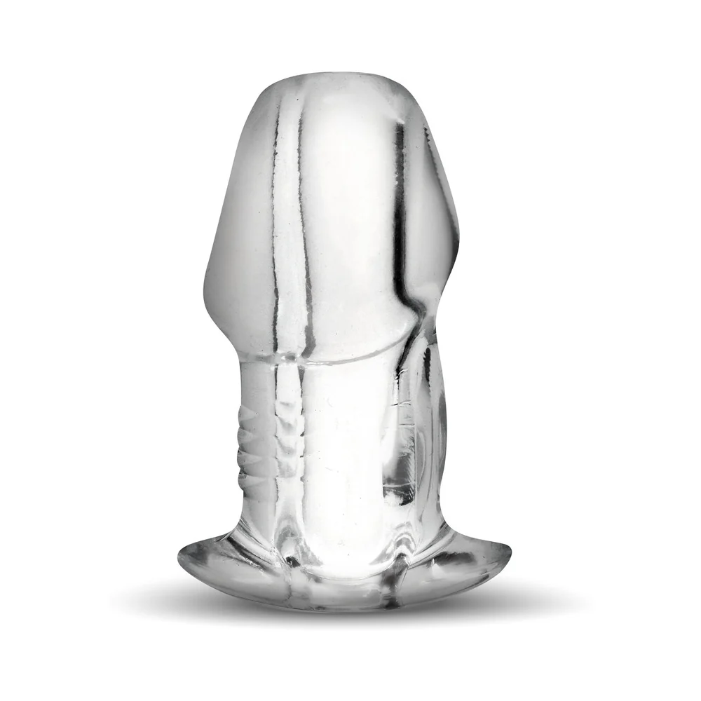 Master Series Dicked Clear Hollow Anal Plug Large - Image 2