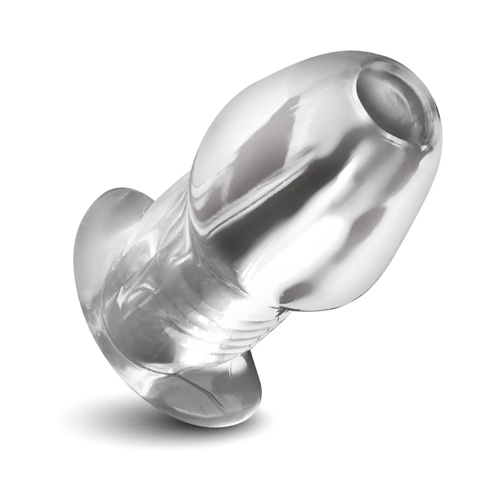Master Series Dicked Clear Hollow Anal Plug Large - Image 3