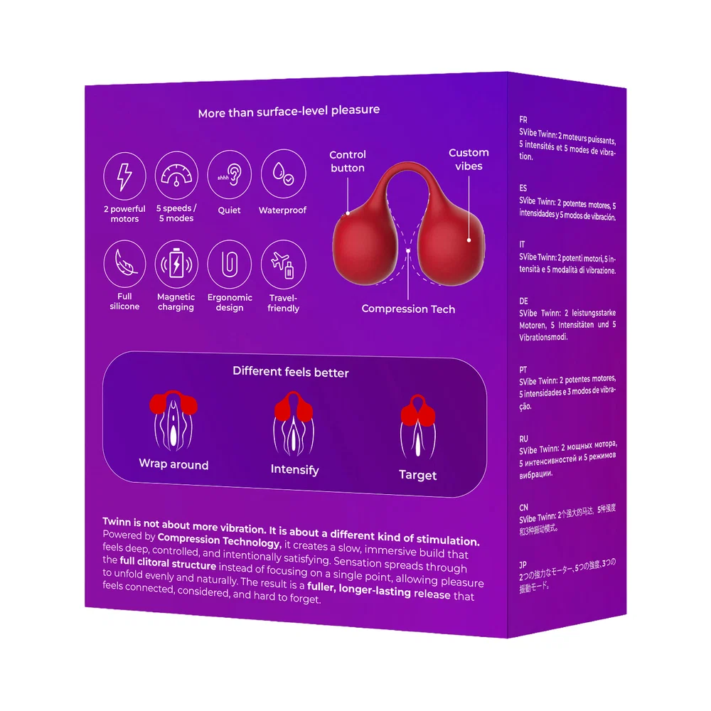 SVibe Snail Twinn Finger Vibrator Cherry (No App) - Image 9