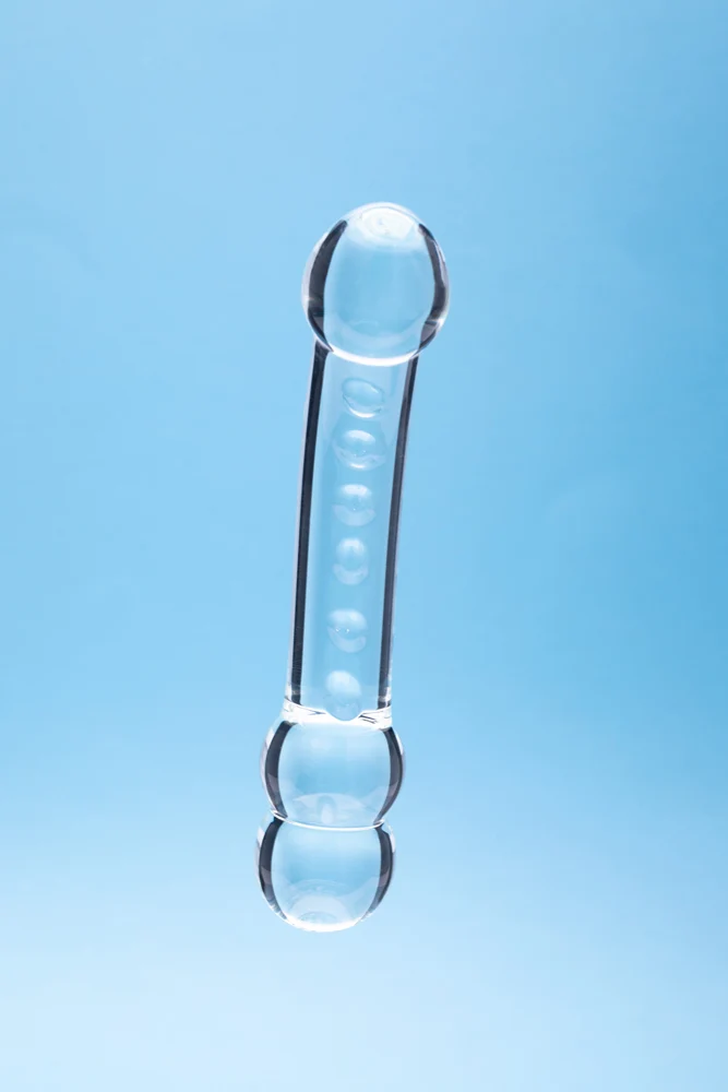 Clarity Celestial Ridge Glass Dildo - Image 4