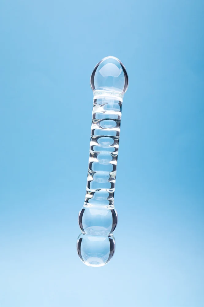 Clarity Celestial Ridge Glass Dildo - Image 5
