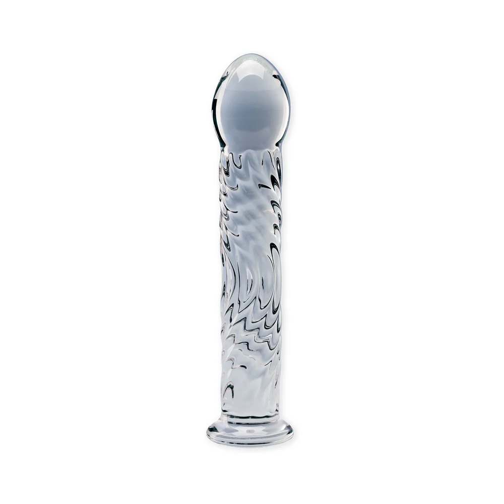 Clarity Seraphic Ripple Glass Dildo - Image 2