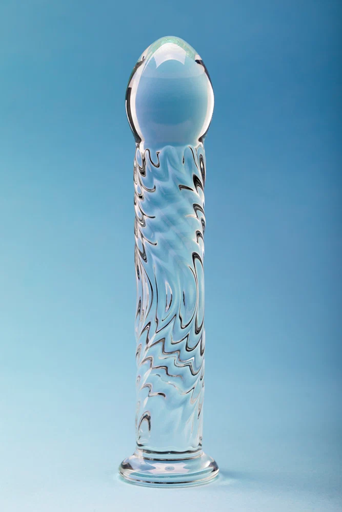 Clarity Seraphic Ripple Glass Dildo - Image 3