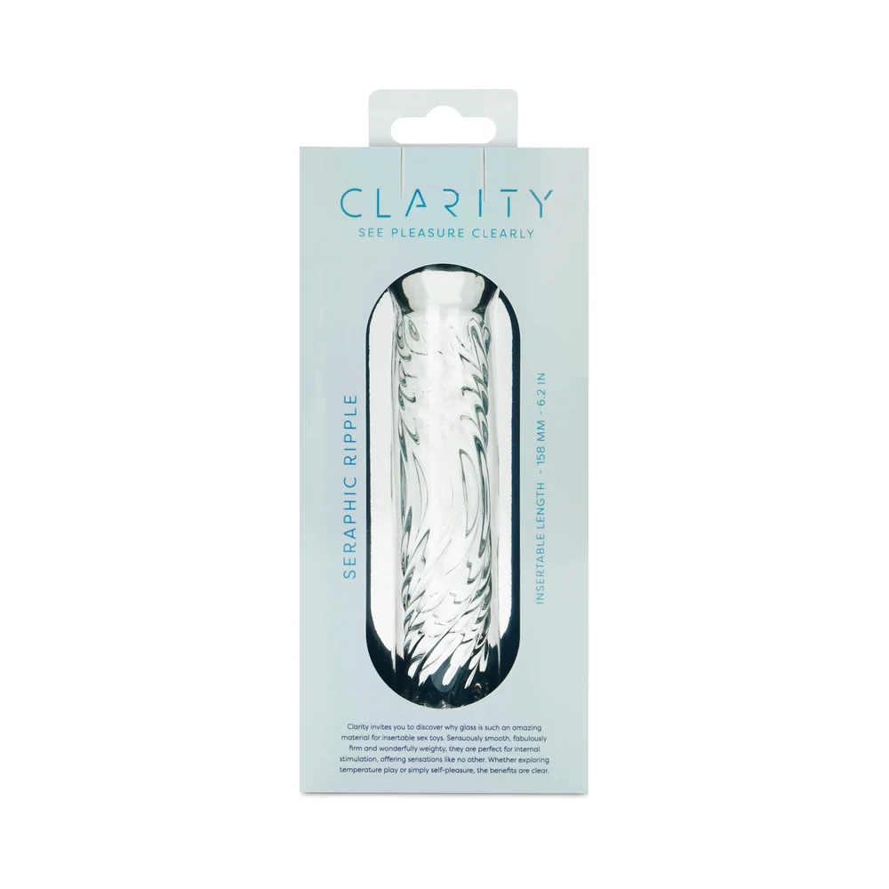 Clarity Seraphic Ripple Glass Dildo - Image 6