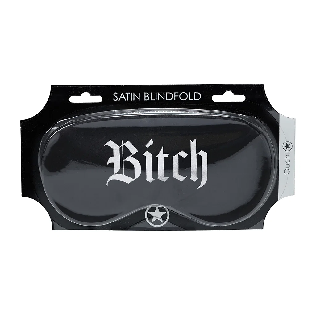 Ouch! Bitch Printed Mask Satin Black - Image 3