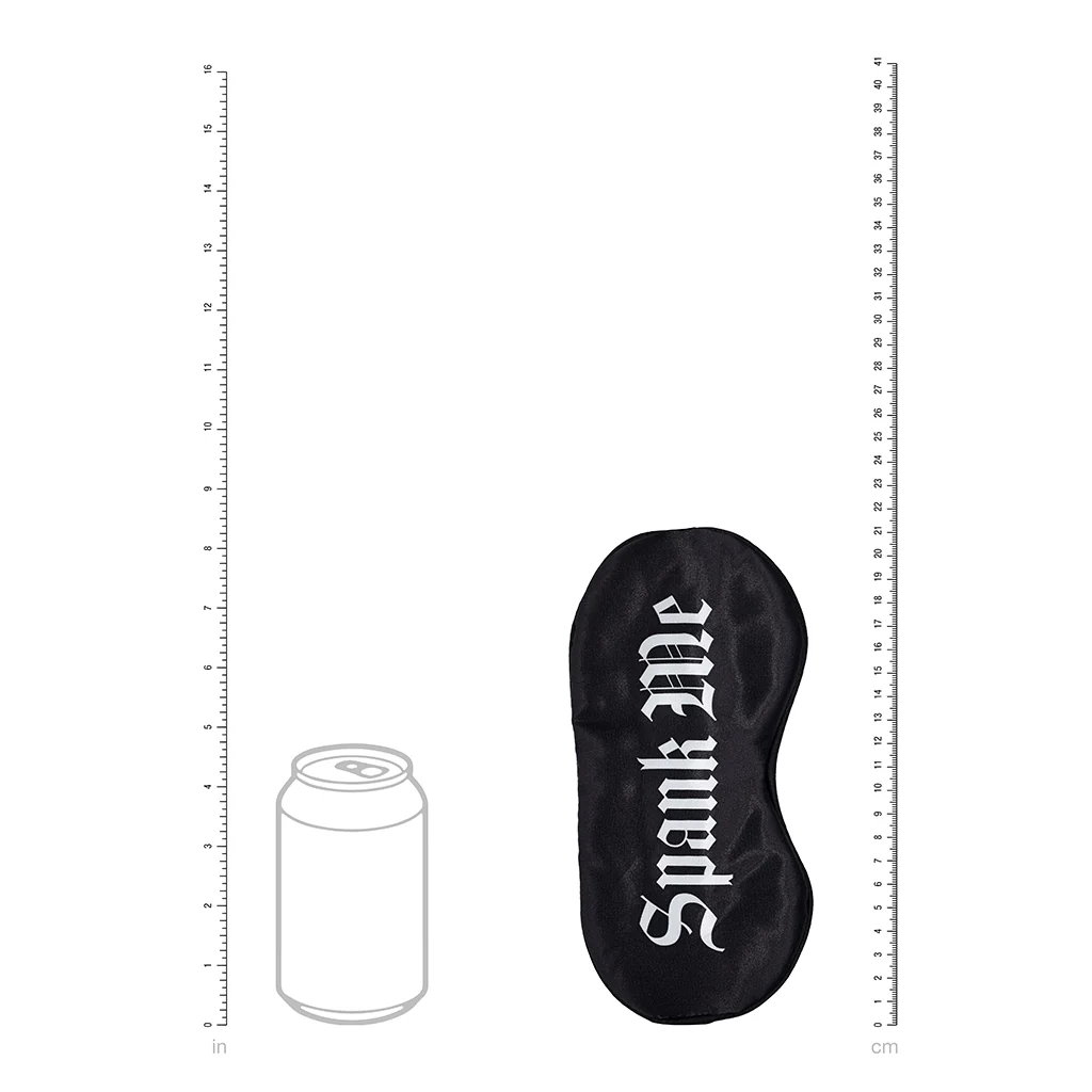 Ouch! Spank Me Printed Mask Satin Black - Image 4