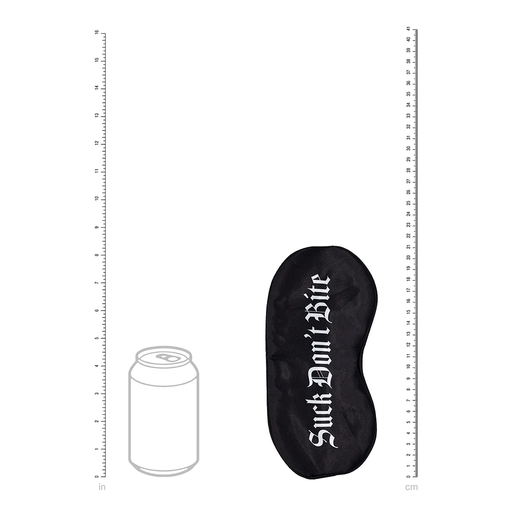 Ouch! Suck Don''t Bite Printed Mask Satin Black - Image 4