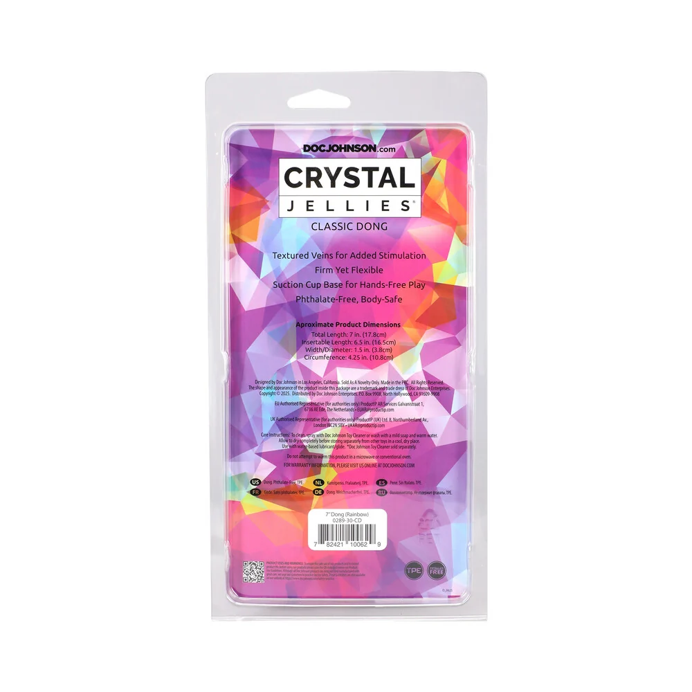 Crystal Jellies 7 in. Dong Rainbow - Image 6