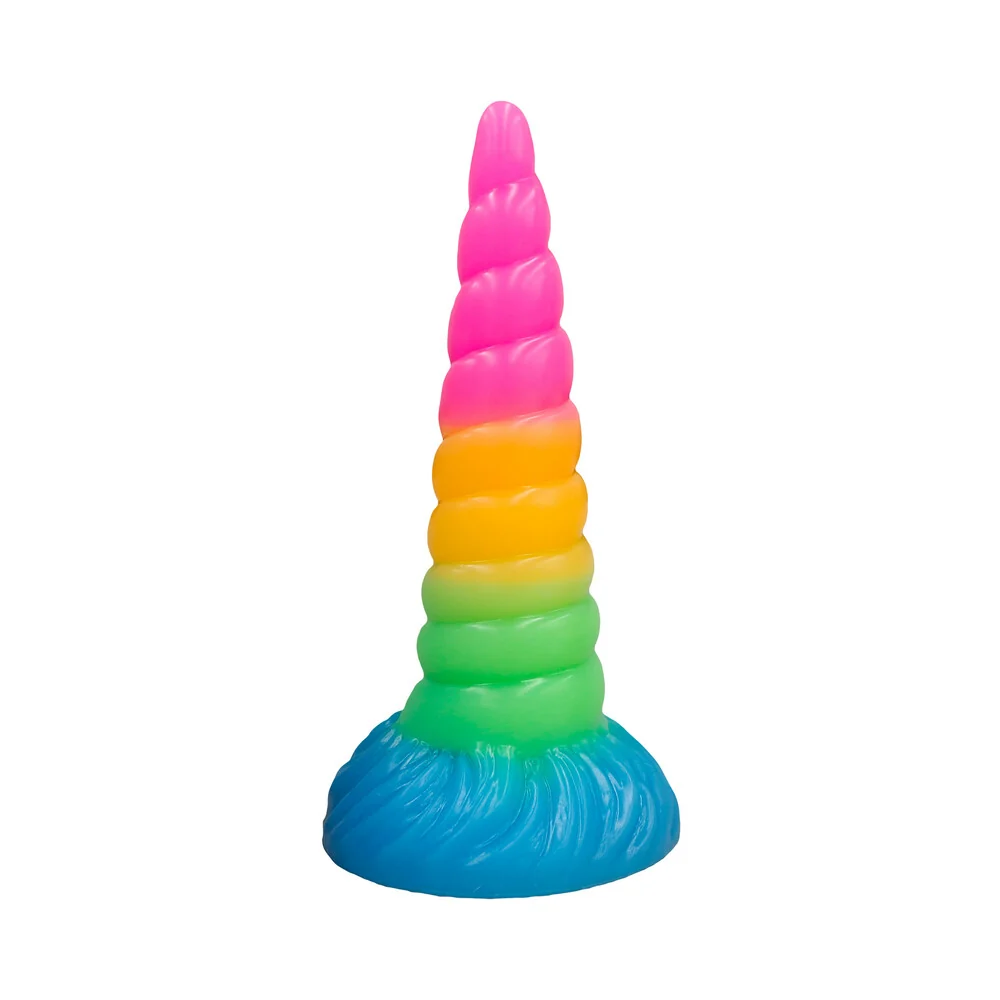 Vac-U-Lock x Fantasy Fuckers Glow-in-the-Dark Celestial Unicorn Horn Multi-Color - Image 5