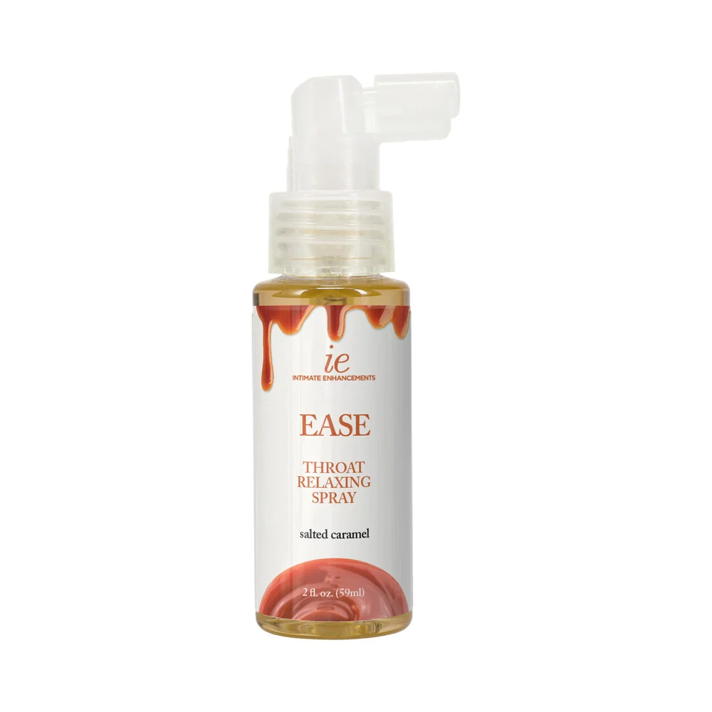 Intimate Enhancements Ease Throat Relaxing Spray Salted Caramel 2 oz. - Image 2