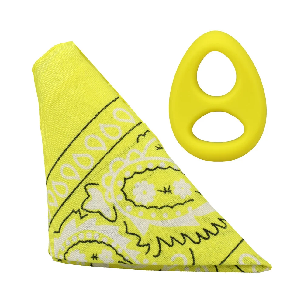 Rock Solid The Code Silicone C-Ring with Bandana Yellow/Black - Image 2