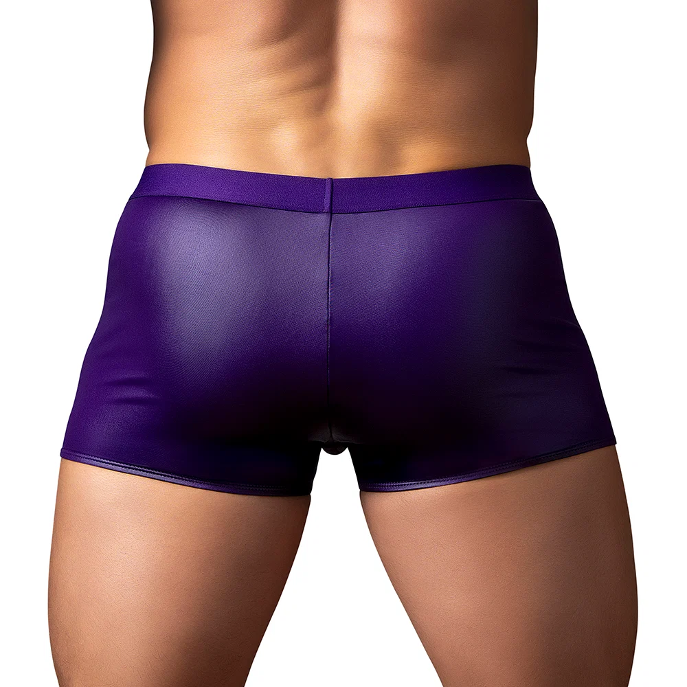 Male Power Eggplant Crossover Short Plum M - Image 5