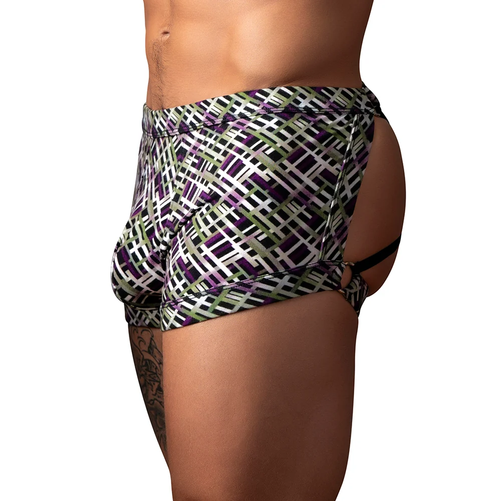 Male Power Gridlock''d Short with Strap Print M - Image 5