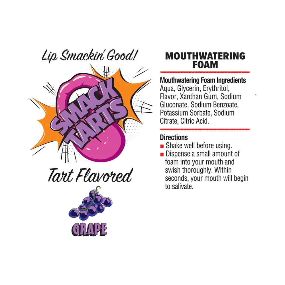 Smack Tarts Mouthwatering Foam Sour Grape 2.7 oz. - Image 2
