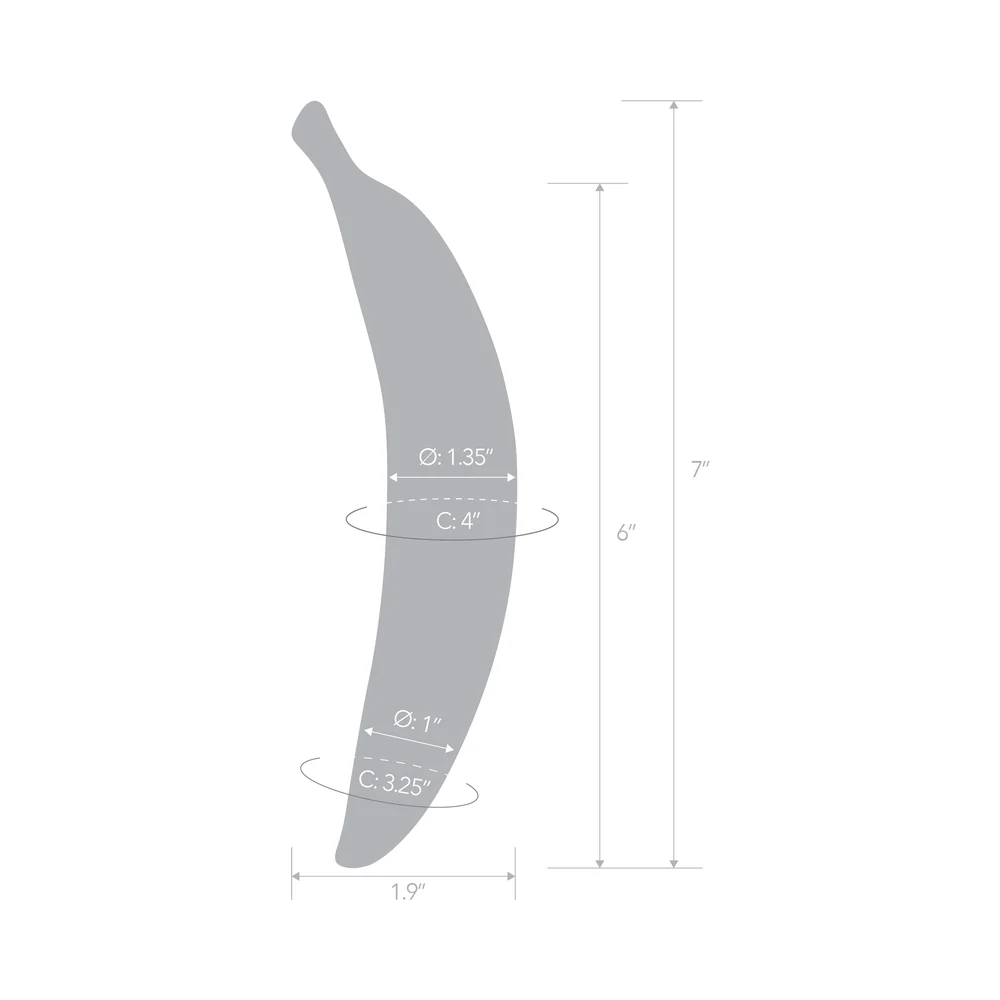 Glas Banana Joy 7 in. Glass Dildo - Image 6