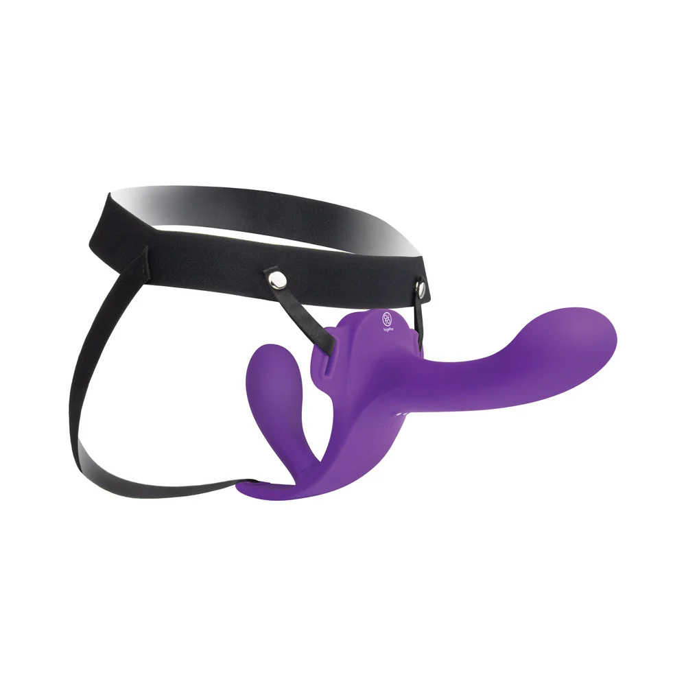 Together Lock-In Dual-Ended Vibrating Strap-on & Harness Set - Image 2