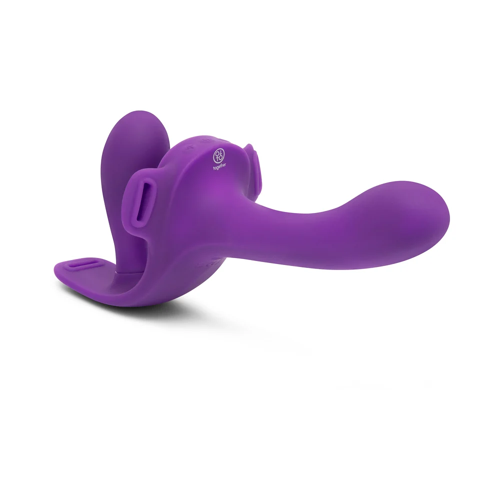 Together Lock-In Dual-Ended Vibrating Strap-on & Harness Set - Image 4