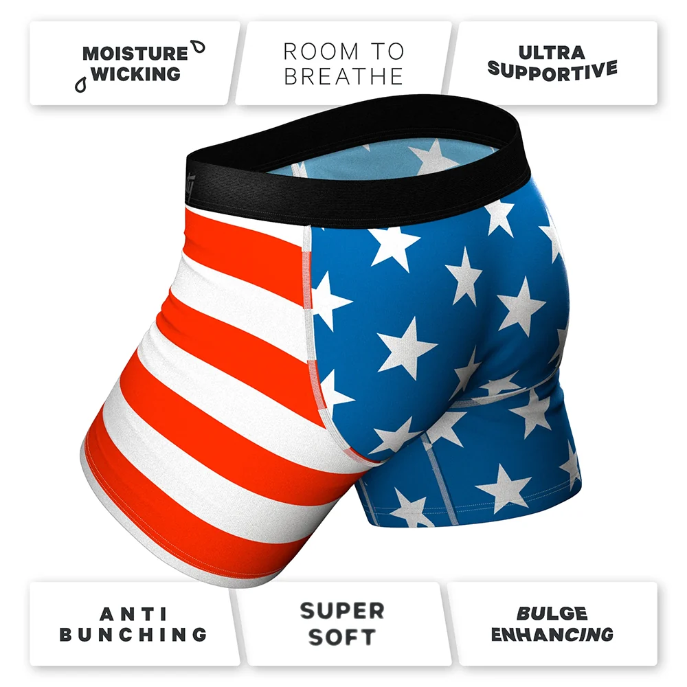 Shinesty The Mascot American Flag Ball Hammock Pouch Underwear with Fly XS - Image 10