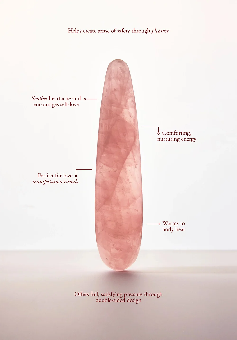 Chakrubs Heart Original Rose Quartz Wand - Image 7