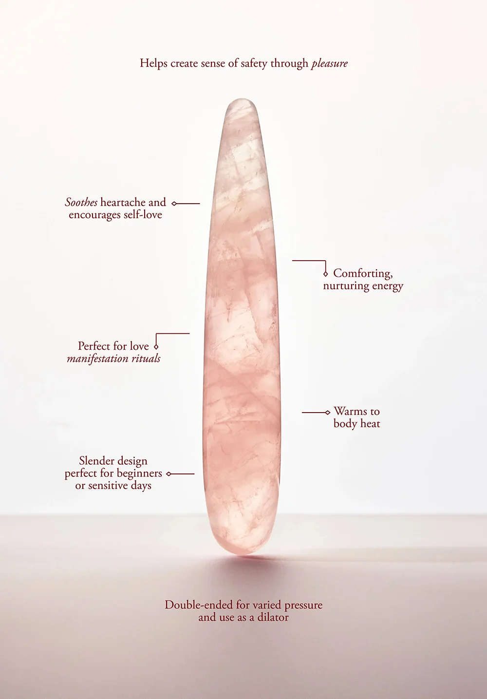Chakrubs Heart Slim Rose Quartz Wand - Image 7