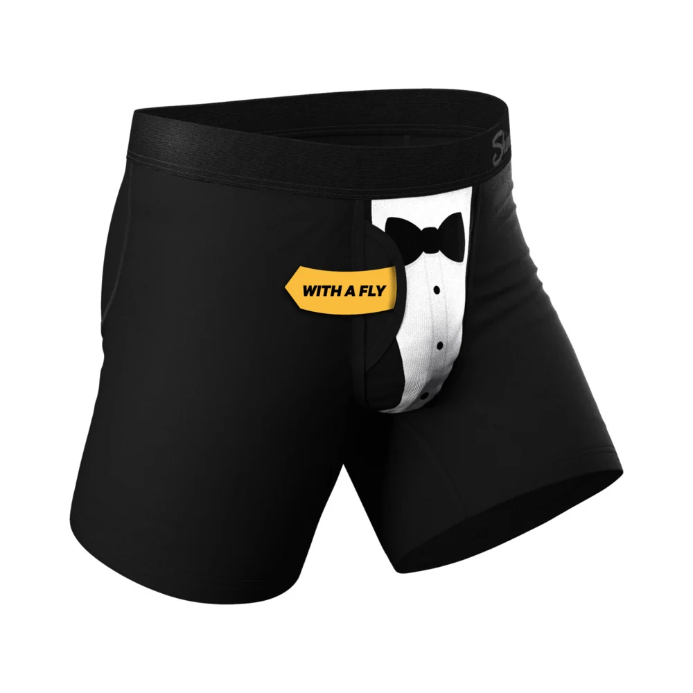 Shinesty The 009 Black Tuxedo Ball Hammock Pouch Underwear with Fly S - Image 7
