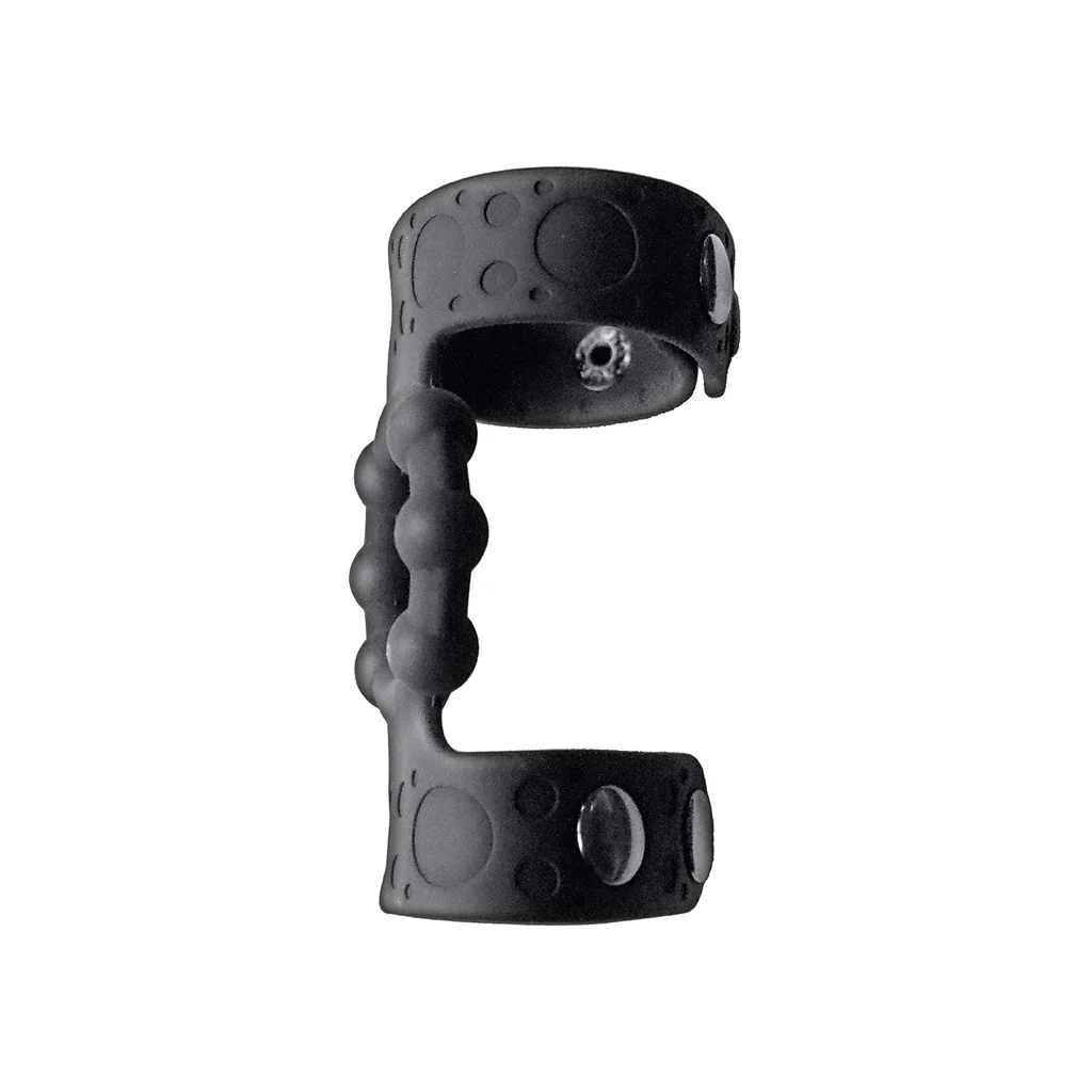 Magic Beaded Cock Ring&Adjustable Ball Straps Black - Image 6