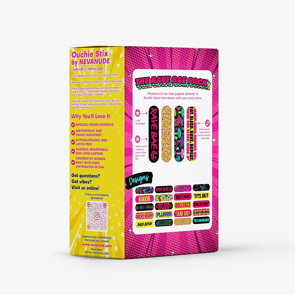 Ouchie Stix by Neva Nude Plur Vibes Bandages 40-Pack - Image 5