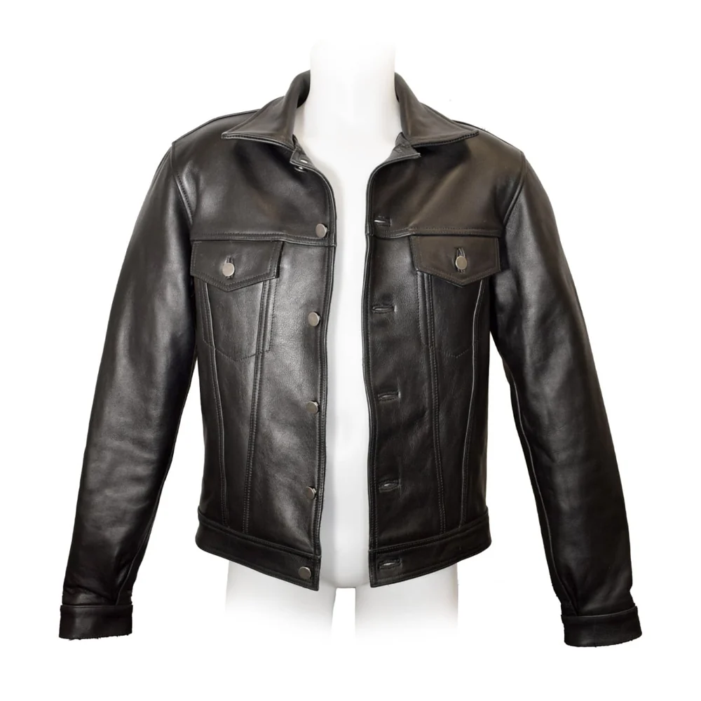 Prowler RED Leather Trucker Jacket XL - Image 7