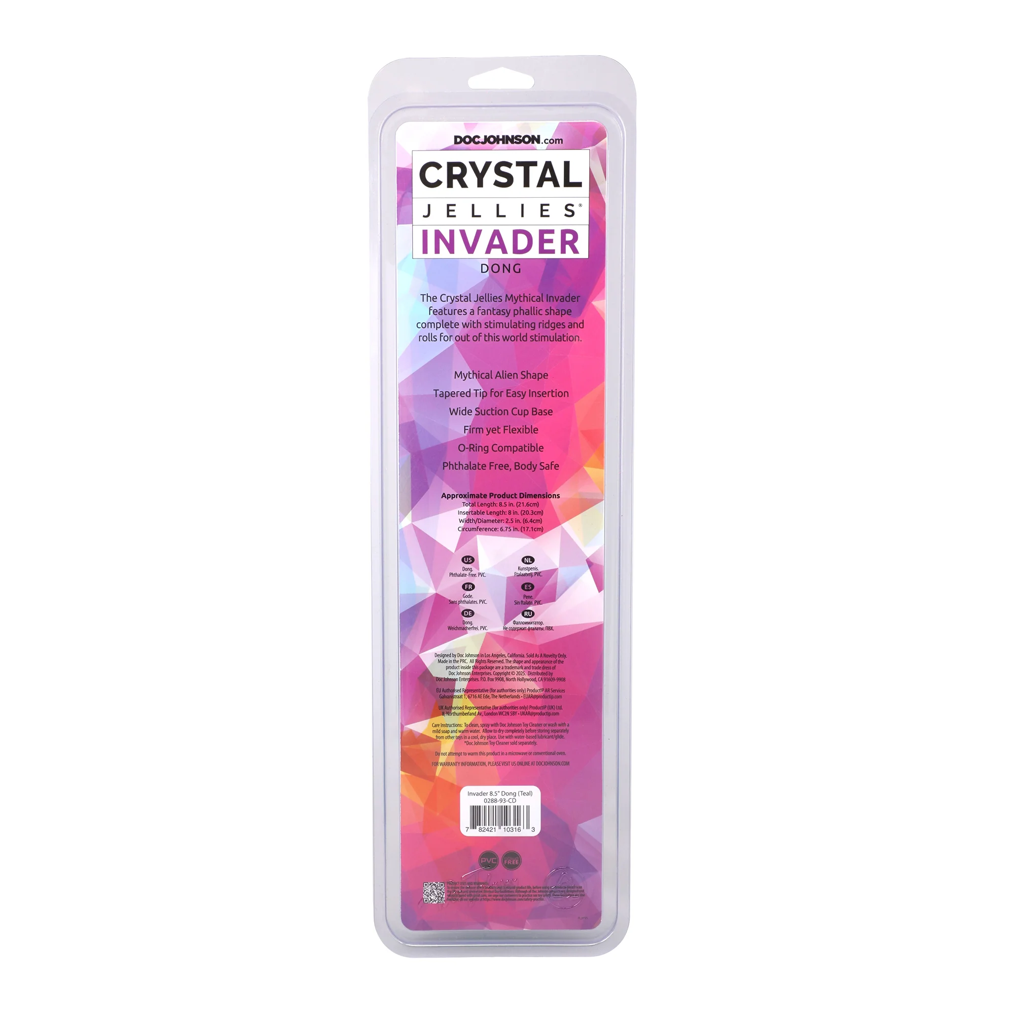 Crystal Jellies Invader 8.5 in. Dildo Teal - Image 6