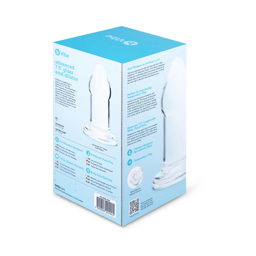 b-Vibe Advanced 7.5 in. Glass Anal Dilator - Image 13