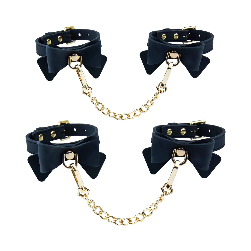 Temptasia Ardor Wrist & Ankle Restraints Black with Bow - Image 12