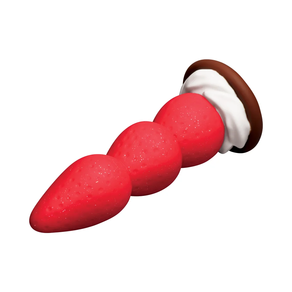 Simply Sweet Strawberry Sweet Cream Premium Silicone Dildo - Image 13