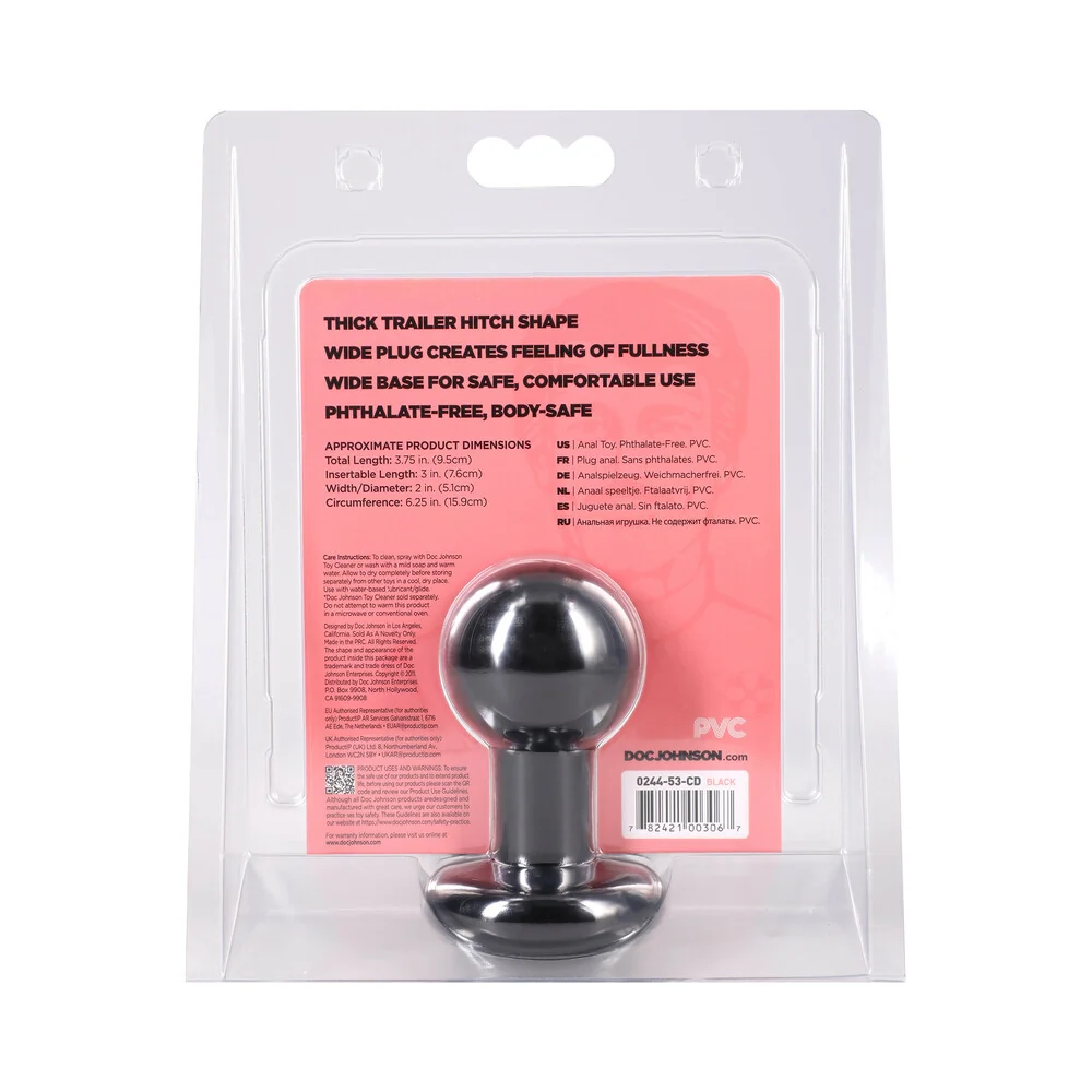The Classic Round Butt Plug Black Small - Image 7